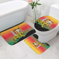 Benin National Day Bathroom Set Leopard With Coat Of Arms - Wonder Print Shop