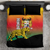 Benin National Day Bedding Set Leopard With Coat Of Arms - Wonder Print Shop