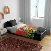 Benin National Day Bedding Set Leopard With Coat Of Arms - Wonder Print Shop