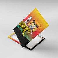 Benin National Day Canvas Wall Art Leopard With Coat Of Arms - Wonder Print Shop