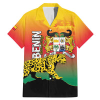 Personalized Benin National Day Family Matching Mermaid Dress and Hawaiian Shirt Leopard With Coat Of Arms - Wonder Print Shop