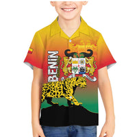 Personalized Benin National Day Family Matching Mermaid Dress and Hawaiian Shirt Leopard With Coat Of Arms - Wonder Print Shop