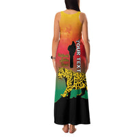 Personalized Benin National Day Family Matching Tank Maxi Dress and Hawaiian Shirt Leopard With Coat Of Arms - Wonder Print Shop