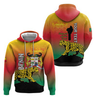 Personalized Benin National Day Hoodie Leopard With Coat Of Arms - Wonder Print Shop