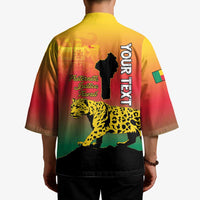 Personalized Benin National Day Kimono Leopard With Coat Of Arms - Wonder Print Shop