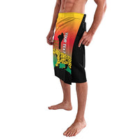 Personalized Benin National Day Lavalava Leopard With Coat Of Arms - Wonder Print Shop