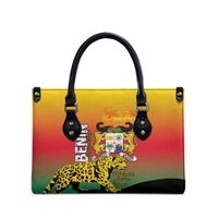Benin National Day Leather Bag Leopard With Coat Of Arms - Wonder Print Shop