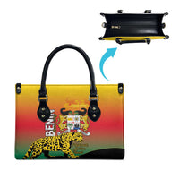 Benin National Day Leather Bag Leopard With Coat Of Arms - Wonder Print Shop