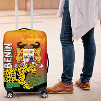 Benin National Day Luggage Cover Leopard With Coat Of Arms - Wonder Print Shop