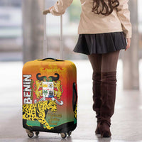 Benin National Day Luggage Cover Leopard With Coat Of Arms - Wonder Print Shop