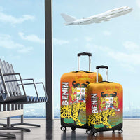 Benin National Day Luggage Cover Leopard With Coat Of Arms - Wonder Print Shop