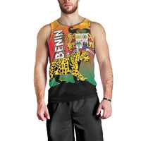 Personalized Benin National Day Men Tank Top Leopard With Coat Of Arms - Wonder Print Shop