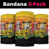 Benin National Day Neck Gaiter Leopard With Coat Of Arms - Wonder Print Shop