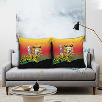 Benin National Day Pillow Cover Leopard With Coat Of Arms - Wonder Print Shop