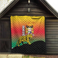Benin National Day Quilt Leopard With Coat Of Arms - Wonder Print Shop