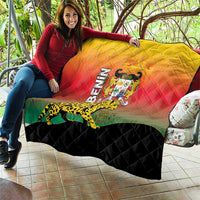 Benin National Day Quilt Leopard With Coat Of Arms - Wonder Print Shop