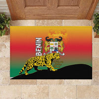 Benin National Day Rubber Doormat Leopard With Coat Of Arms - Wonder Print Shop