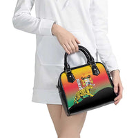 Benin National Day Shoulder Handbag Leopard With Coat Of Arms - Wonder Print Shop