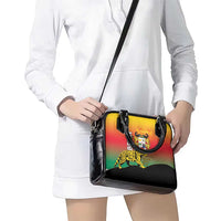 Benin National Day Shoulder Handbag Leopard With Coat Of Arms - Wonder Print Shop