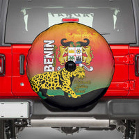 Benin National Day Spare Tire Cover Leopard With Coat Of Arms - Wonder Print Shop