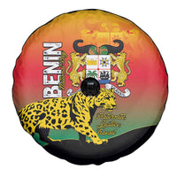 Benin National Day Spare Tire Cover Leopard With Coat Of Arms - Wonder Print Shop