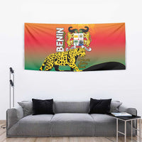 Benin National Day Tapestry Leopard With Coat Of Arms - Wonder Print Shop