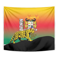 Benin National Day Tapestry Leopard With Coat Of Arms - Wonder Print Shop