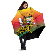 Benin National Day Umbrella Leopard With Coat Of Arms - Wonder Print Shop
