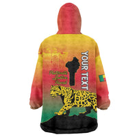 Personalized Benin National Day Wearable Blanket Hoodie Leopard With Coat Of Arms - Wonder Print Shop