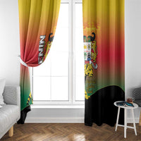 Benin National Day Window Curtain Leopard With Coat Of Arms - Wonder Print Shop