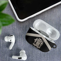 Jamaica AirPods Case Coat Of Arms With Rastafarian Lion Silver Color - Wonder Print Shop