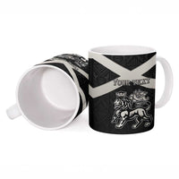 Personalized Jamaica Ceramic Mug Coat Of Arms With Rastafarian Lion Silver Color - Wonder Print Shop