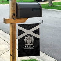 Jamaica Garden Flag Coat Of Arms With Rastafarian Lion Silver Color - Wonder Print Shop