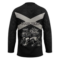 Personalized Jamaica Hockey Jersey Coat Of Arms With Rastafarian Lion Silver Color - Wonder Print Shop