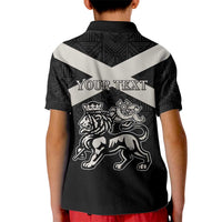 Personalized Jamaica Kid Polo Shirt Coat Of Arms With Rastafarian Lion Silver Color - Wonder Print Shop