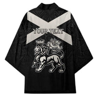 Personalized Jamaica Kimono Coat Of Arms With Rastafarian Lion Silver Color - Wonder Print Shop