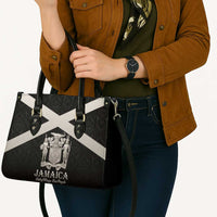 Jamaica Leather Bag Coat Of Arms With Rastafarian Lion Silver Color - Wonder Print Shop