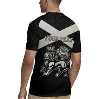 Personalized Jamaica Rugby Jersey Coat Of Arms With Rastafarian Lion Silver Color - Wonder Print Shop