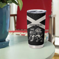 Personalized Jamaica Tumbler Cup Coat Of Arms With Rastafarian Lion Silver Color - Wonder Print Shop