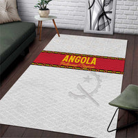 Angola Football Area Rug Avante Palancas Negras - White - Wonder Print Shop