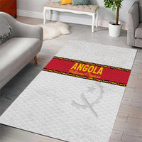 Angola Football Area Rug Avante Palancas Negras - White - Wonder Print Shop