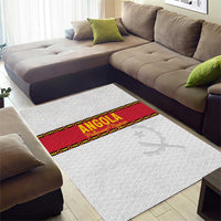 Angola Football Area Rug Avante Palancas Negras - White - Wonder Print Shop