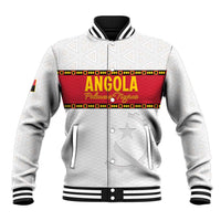 Custom Angola Football Baseball Jacket Avante Palancas Negras - White - Wonder Print Shop