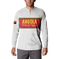 Custom Angola Football Button Sweatshirt Avante Palancas Negras - White - Wonder Print Shop