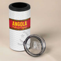 Custom Angola Football 4 in 1 Can Cooler Tumbler Avante Palancas Negras - White - Wonder Print Shop