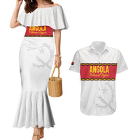 Custom Angola Football Couples Matching Mermaid Dress and Hawaiian Shirt Avante Palancas Negras - White - Wonder Print Shop