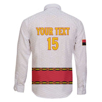 Custom Angola Football Family Matching Long Sleeve Bodycon Dress and Hawaiian Shirt Avante Palancas Negras - White - Wonder Print Shop