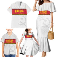 Custom Angola Football Family Matching Mermaid Dress and Hawaiian Shirt Avante Palancas Negras - White - Wonder Print Shop
