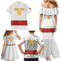 Custom Angola Football Family Matching Mermaid Dress and Hawaiian Shirt Avante Palancas Negras - White - Wonder Print Shop