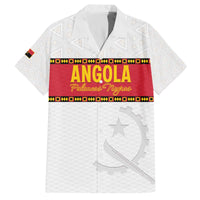 Custom Angola Football Family Matching Off The Shoulder Long Sleeve Dress and Hawaiian Shirt Avante Palancas Negras - White - Wonder Print Shop